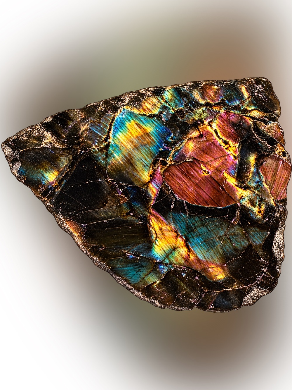3.1in Labradorite Slab / Polished and Raw